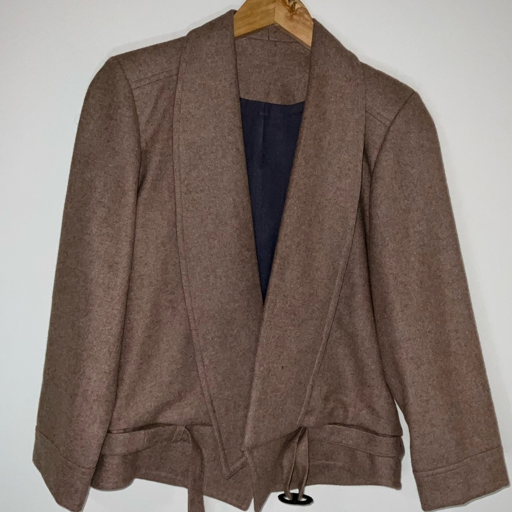 Wool blazer size medium tie at waist